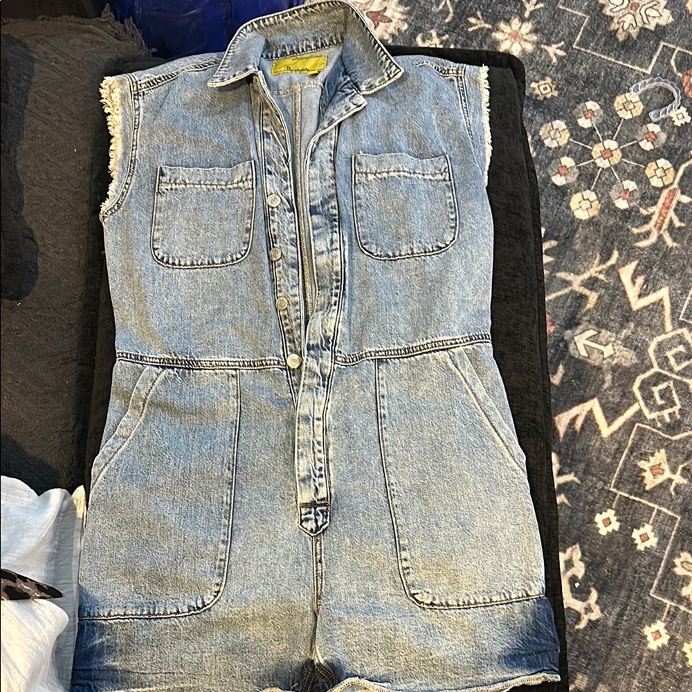 Denim Sleeveless Romper